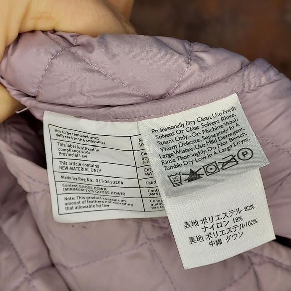 Eddie Bauer vest goose down quilted lavender lilac purple zip closure pockets S - Picture 10 of 13